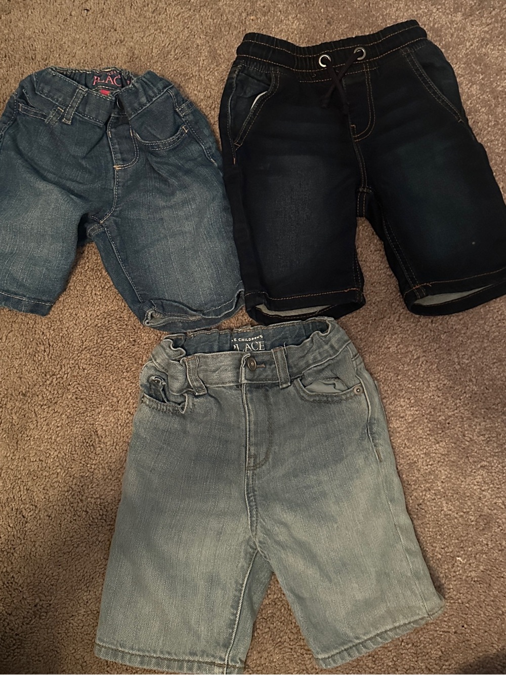 Children’s Place&Primark Kids Denim & Jogger-Style Shorts in Light and Dark Blue
